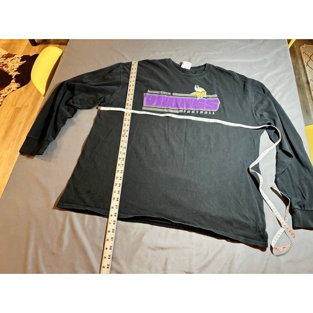 Minnesota Vikings NFL Team Apparel Long Sleeve Shirt Men’s 2XL Football Black